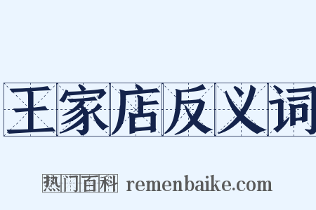 王家店反义词是什么意思的图片